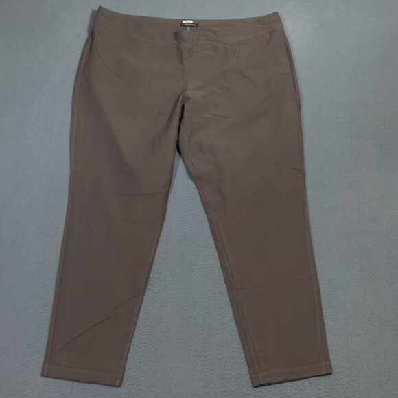 Eileen Fisher Pants Women's XL Brown Pull On Ankle Viscose Casual Academia - Picture 1 of 11